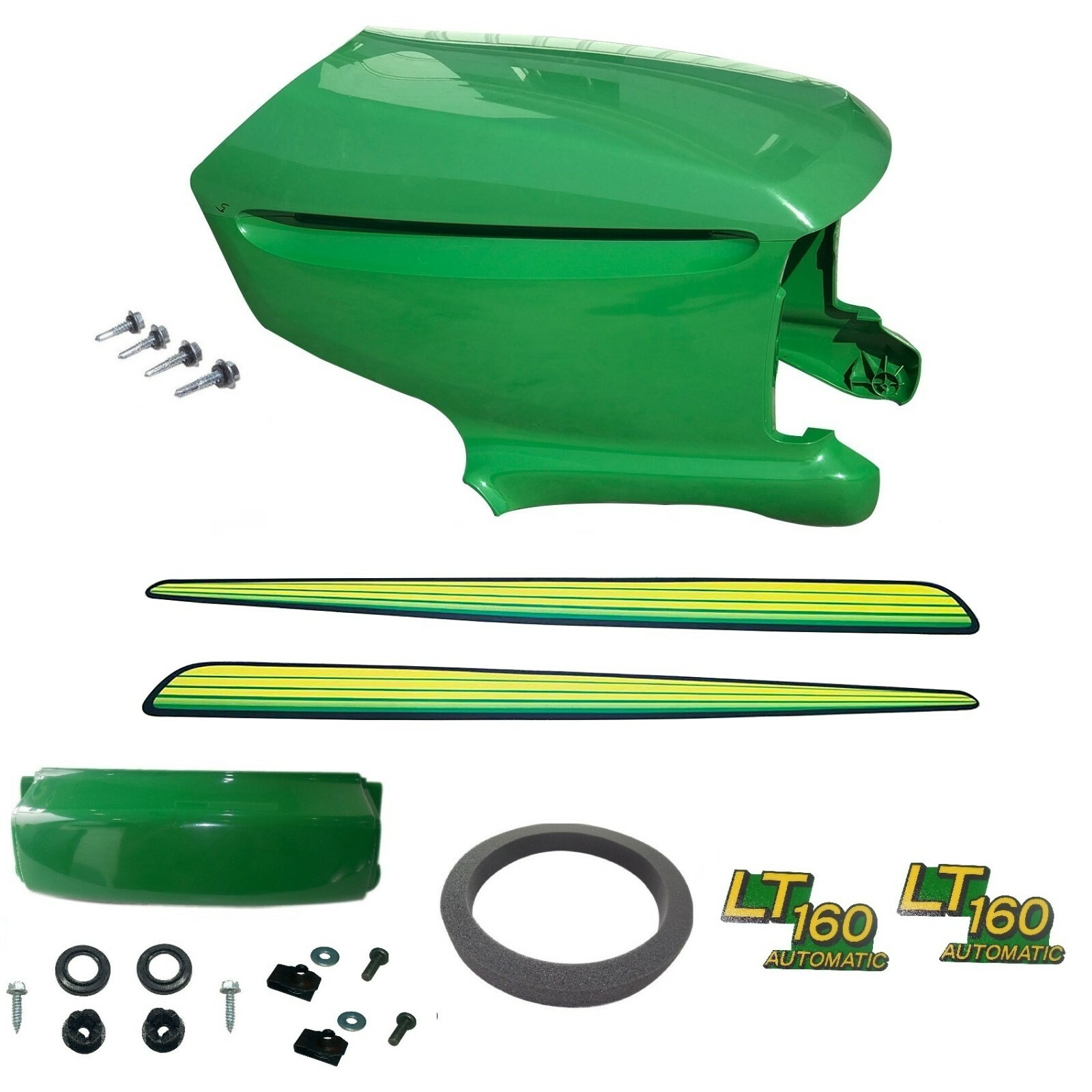 New Upper & Lower Hood/Bumper/Foam Isolator/LH&RH Stickers Fits John Deere LT160 gallery