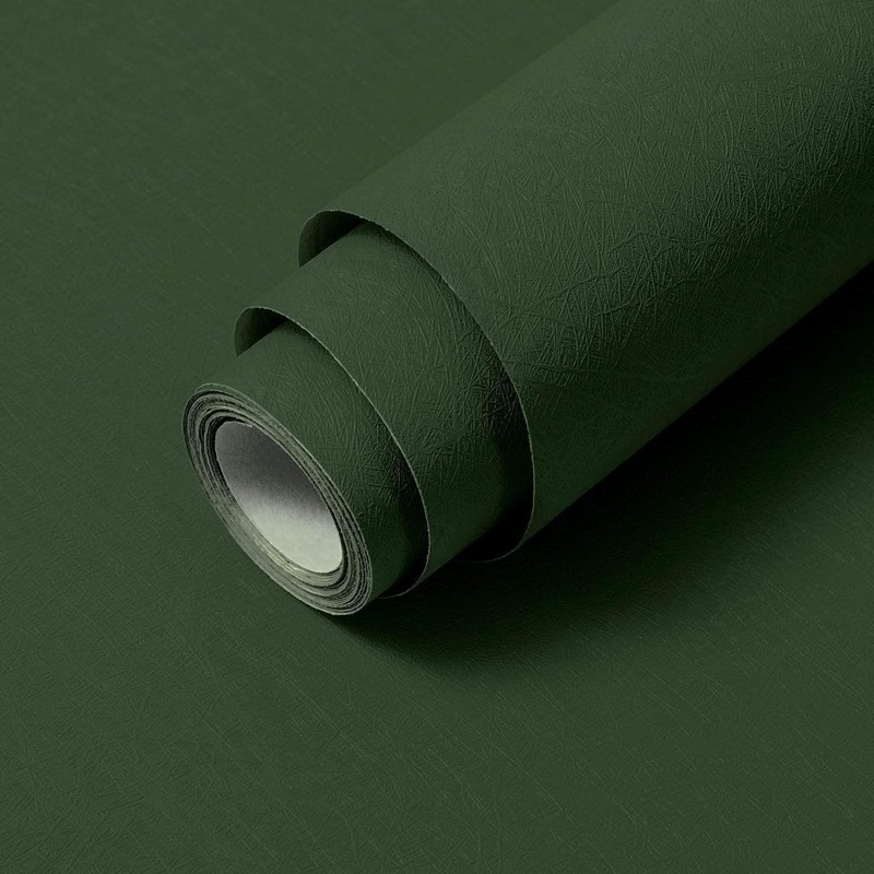 Versatile Dark Green Peel and Stick Wallpaper - Stain Resistant & Easy to Remove gallery