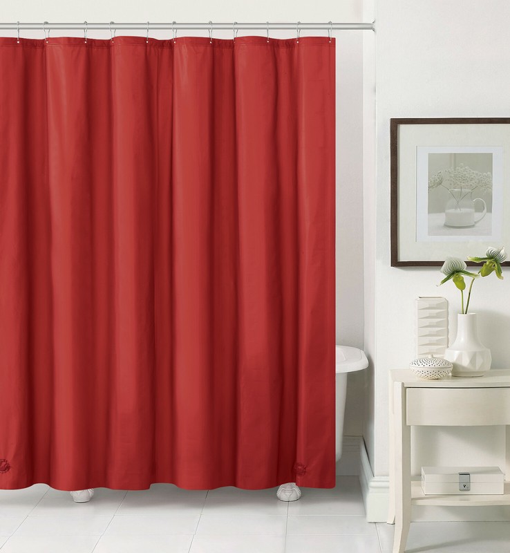 Anti Mold & Mildew Basic Lightweight PEVA Shower Curtain Liner - Assorted Colors gallery