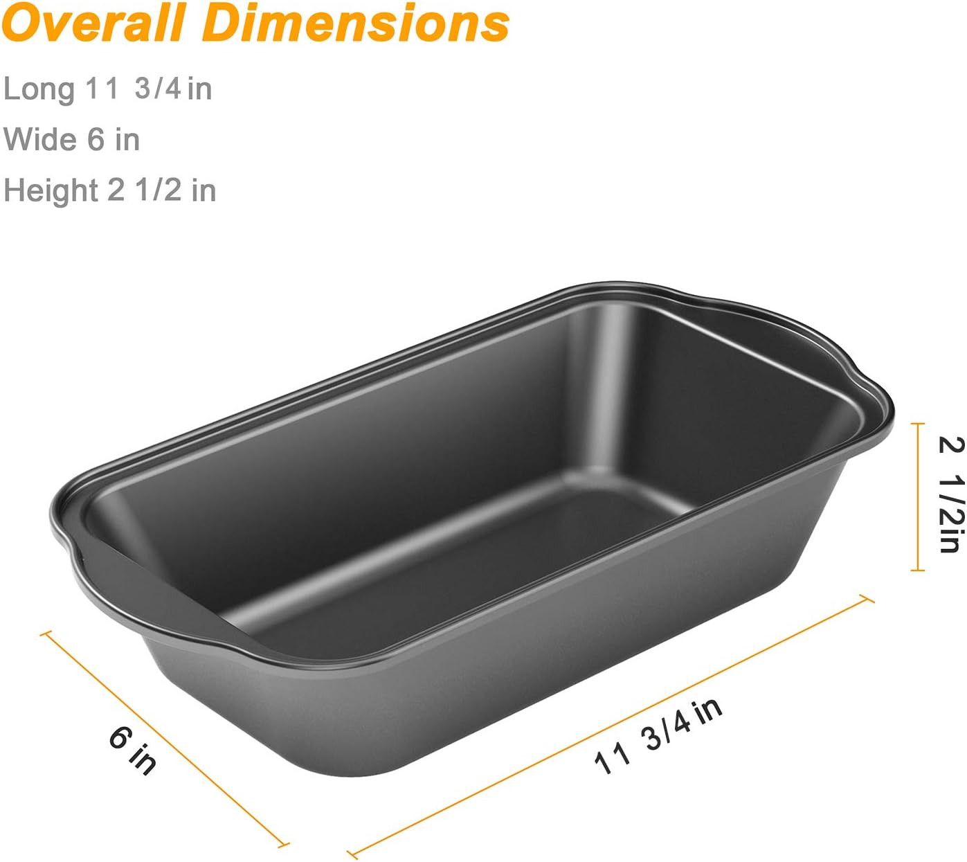 3 Pack Nonstick Carbon Steel Baking Bread Pan Large Loaf Pan gallery