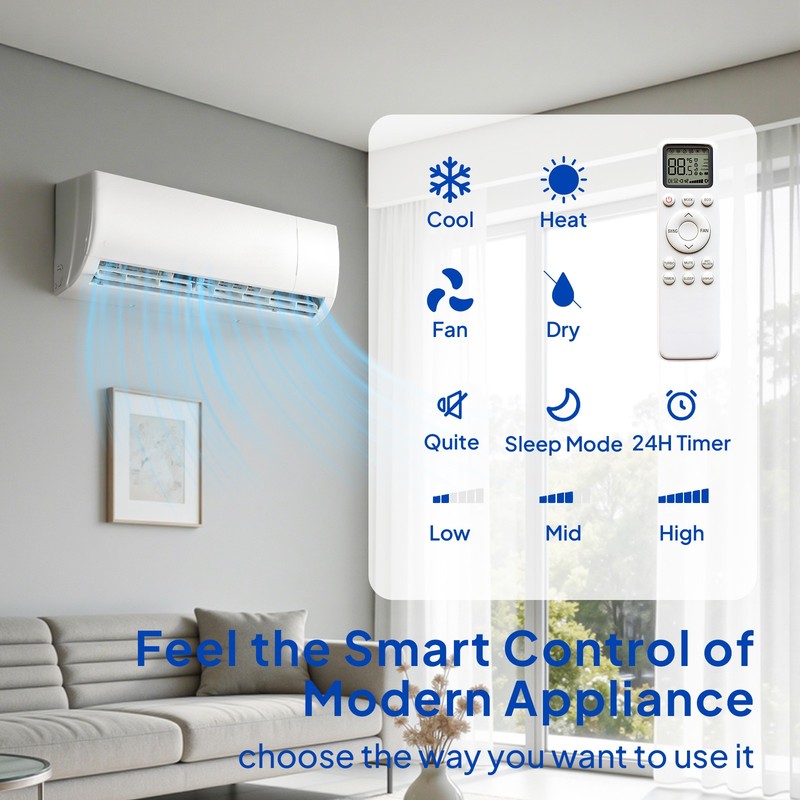 9000 BTU Air Conditioner Mini Split 19 SEER2 INVERTER AC Ductless Heat Pump 115V gallery