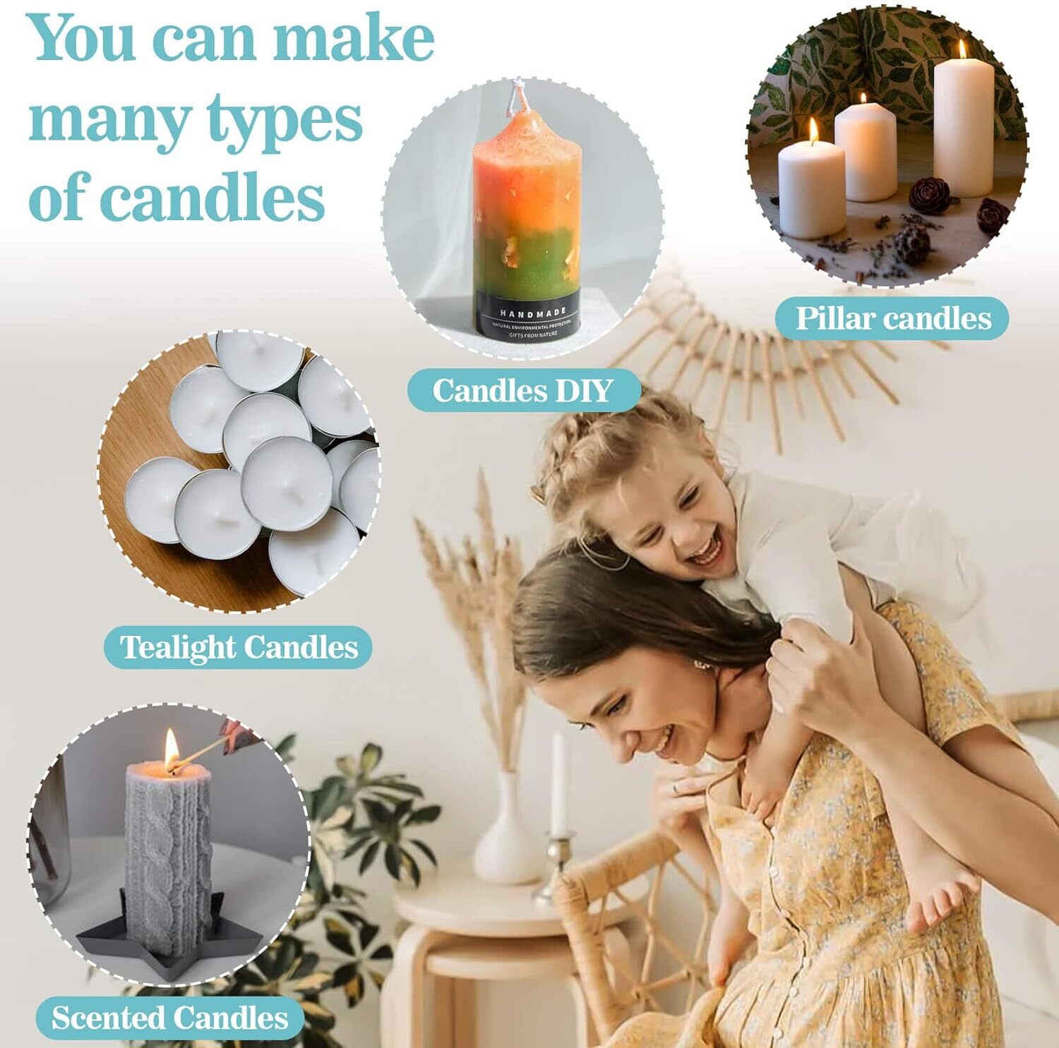 CARGEN Paraffin Wax for Candle-Making - 430G White Wax... gallery