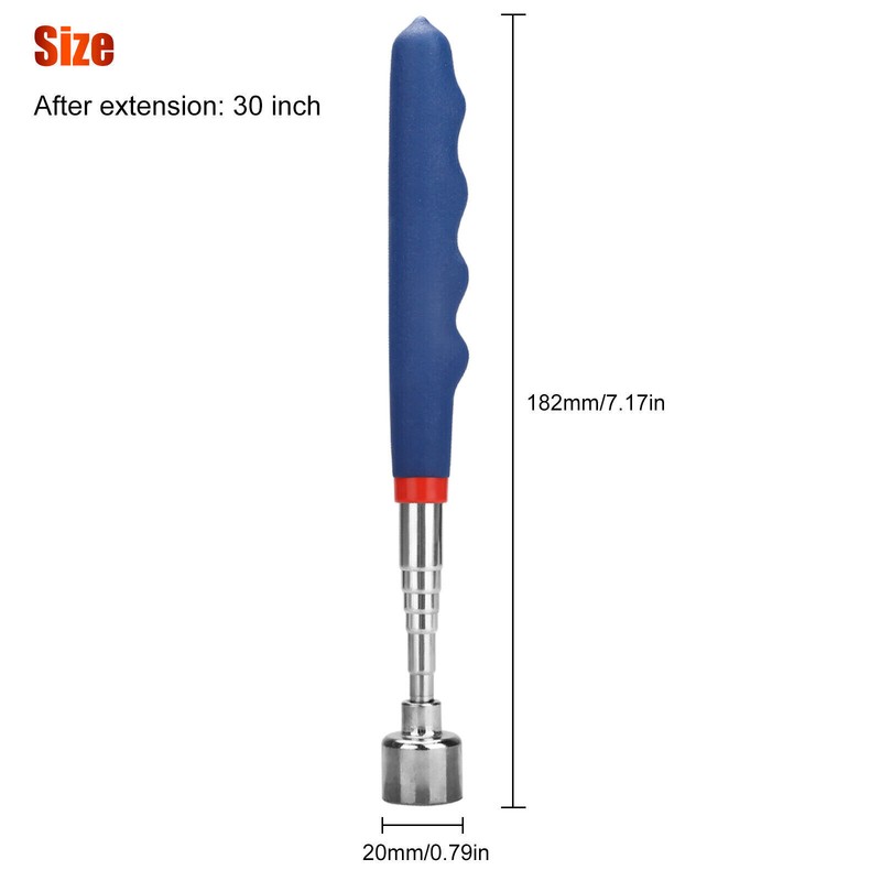 2x 30in Magnetic Telescoping Pickup Rod Tool 20lb Magnet Grabber Extension Stick gallery
