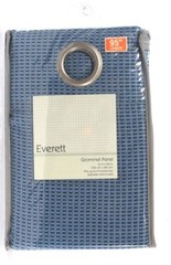 1 Count Zorlu Everett Indigo 52″ X 95″ Grommet Panel Polyester & Cotton Blend