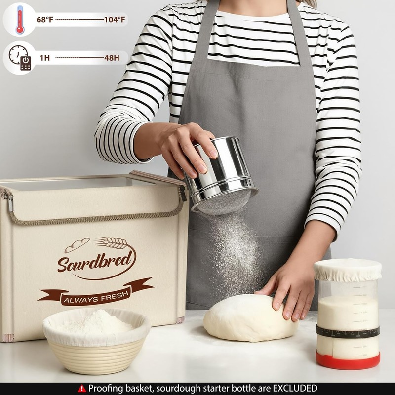 Extra Large Folding Bread Proofing Box, Dough Proofer 68-104°F Temp Control gallery