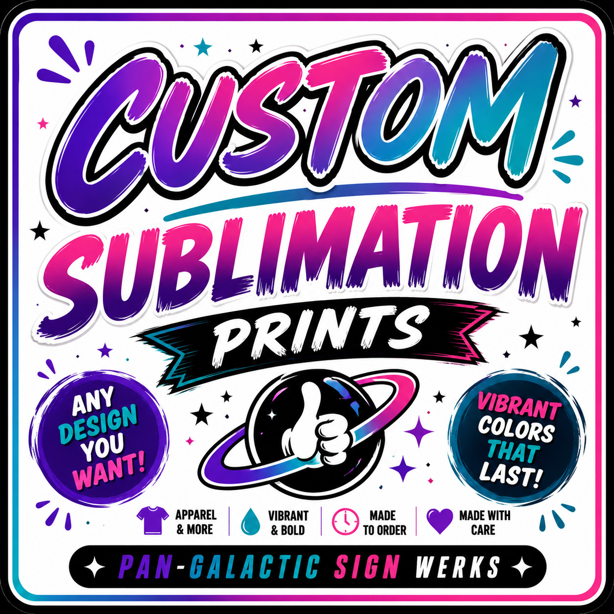 Custom Personalized Sublimation Prints – Any Text & Name - Graphic Tshirt gallery
