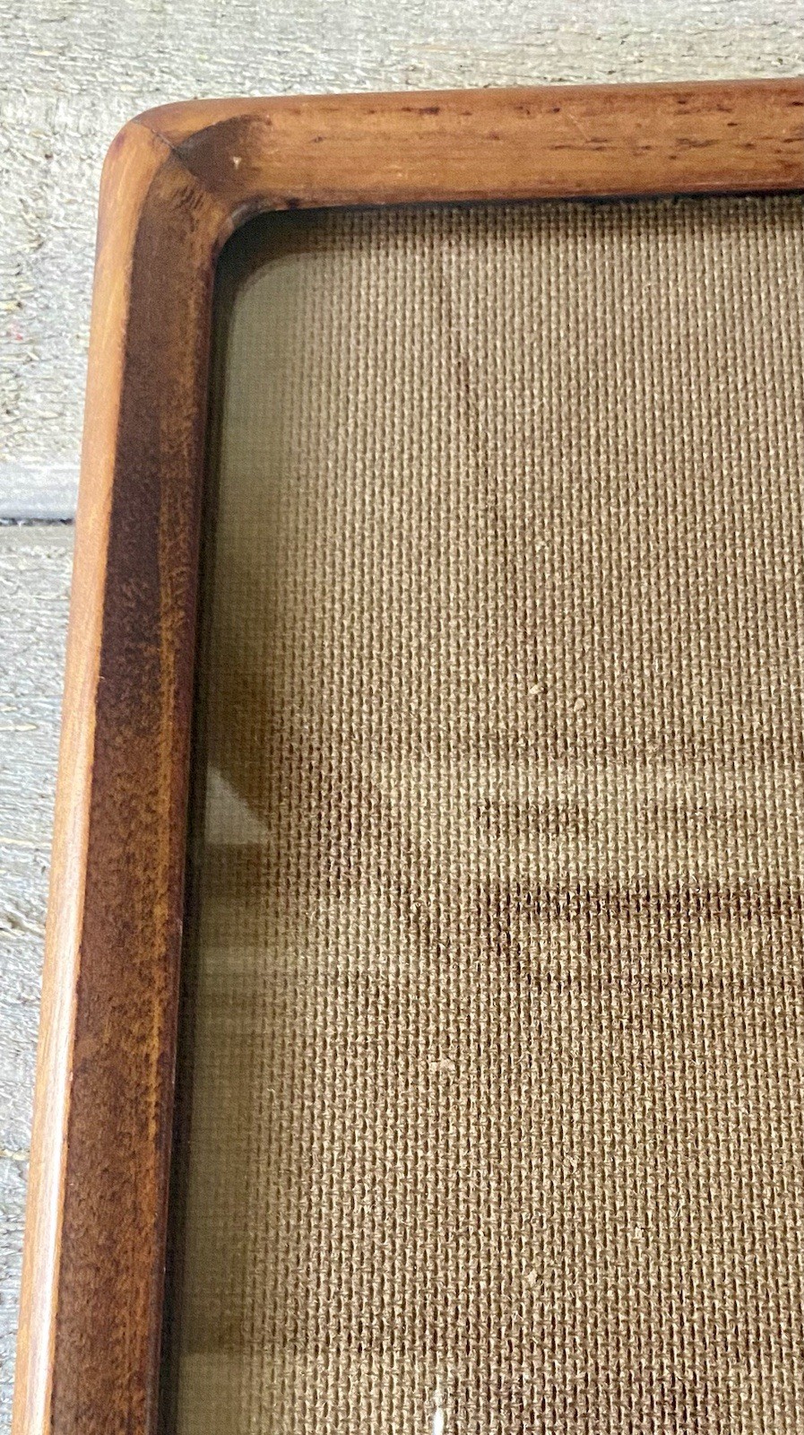 Vintage Teak Picture Frame Minimalist Mid Century Easel Back Thailand gallery