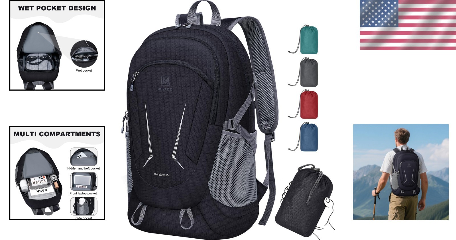 Ultra Lightweight Packable Backpack - Perfect for Camping & Outdoor Adventures 2