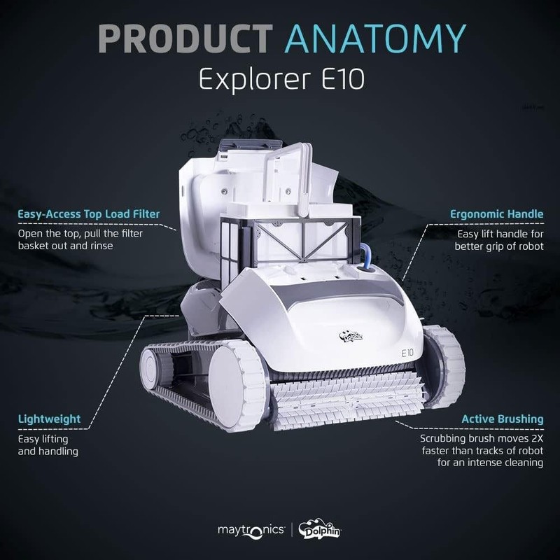 Dolphin E10 Above Robotic Ground Pool Cleaner 99996133-USF gallery