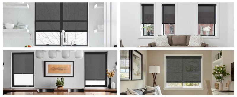 Clearance Black Customized 5% Openness Free-Stop UV Protection Solar Shades gallery
