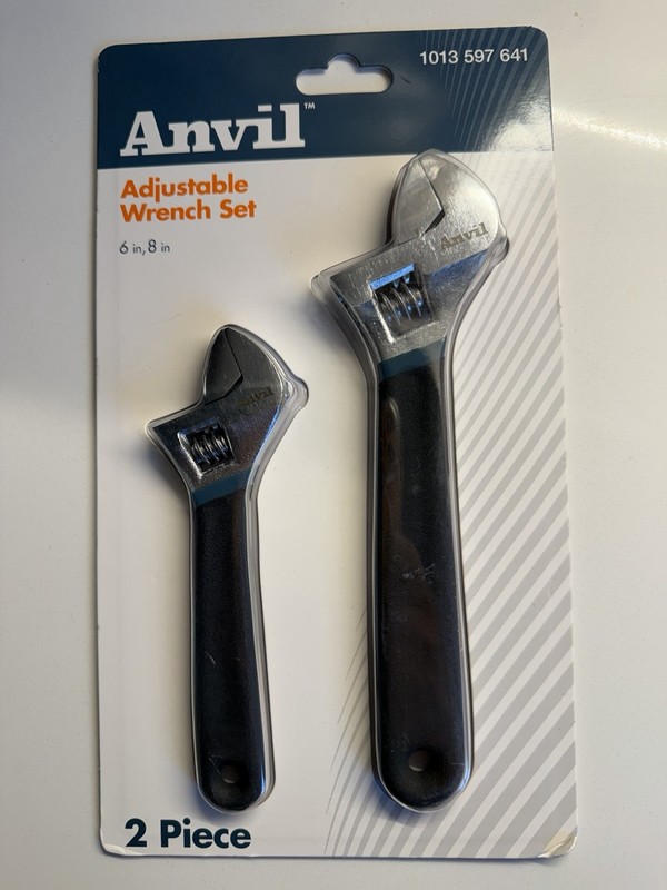 Two-piece adjustable wrench set with comfort handles gallery