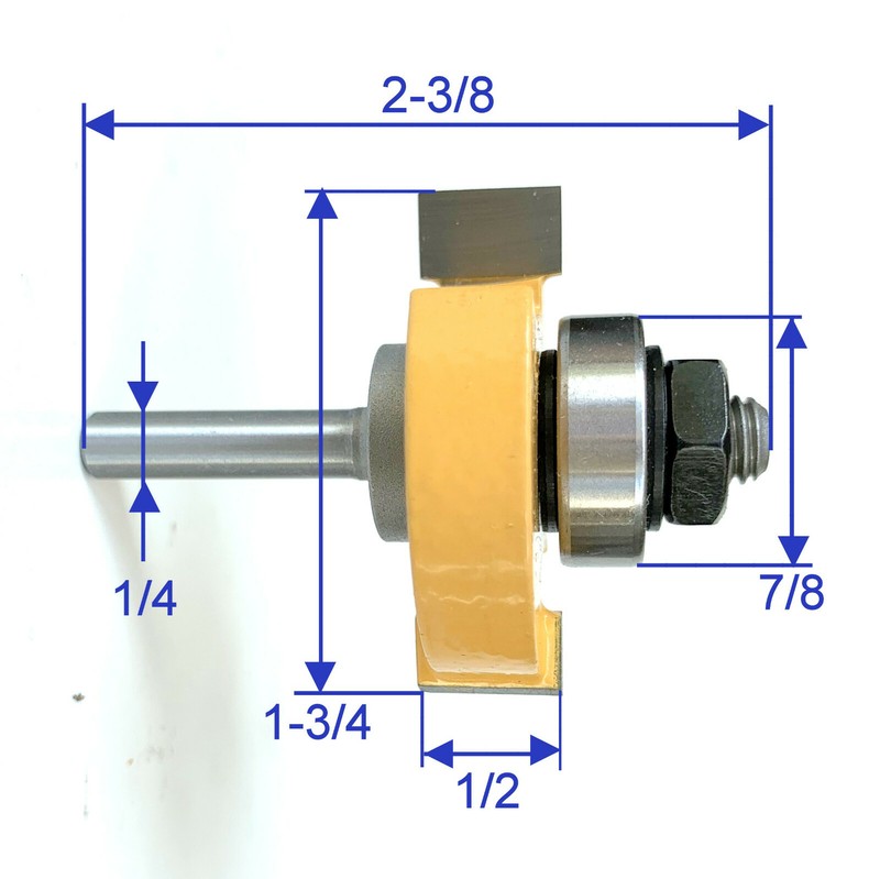 1pc 1/4" shank 1/2" Width 7/16 Depth Slot Groove Still Router Bit gallery