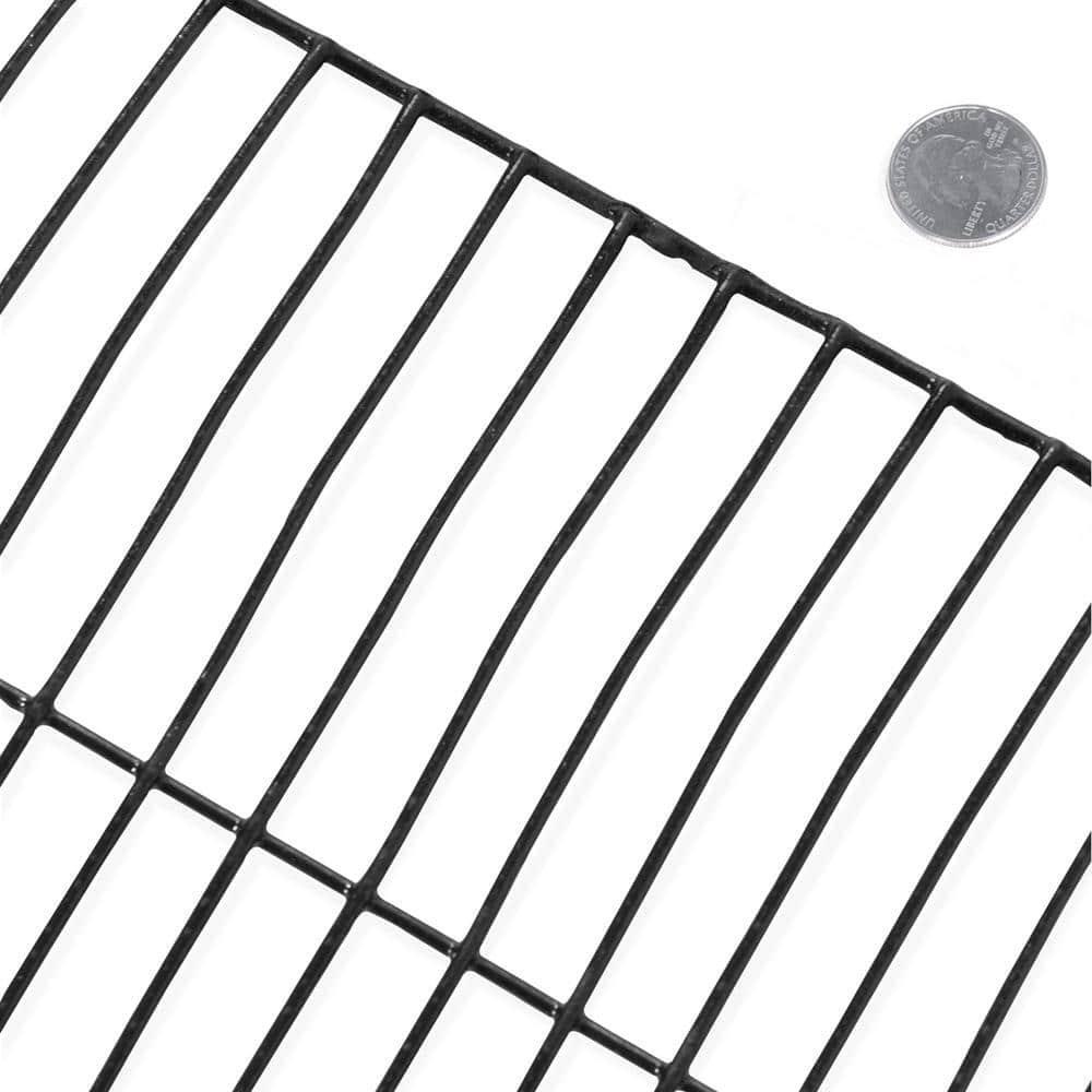 Welded Wire Fence 4 ft. x 50 ft. 16-Gauge Black PVC Coated Mesh 1/2 in. x 3 in. gallery