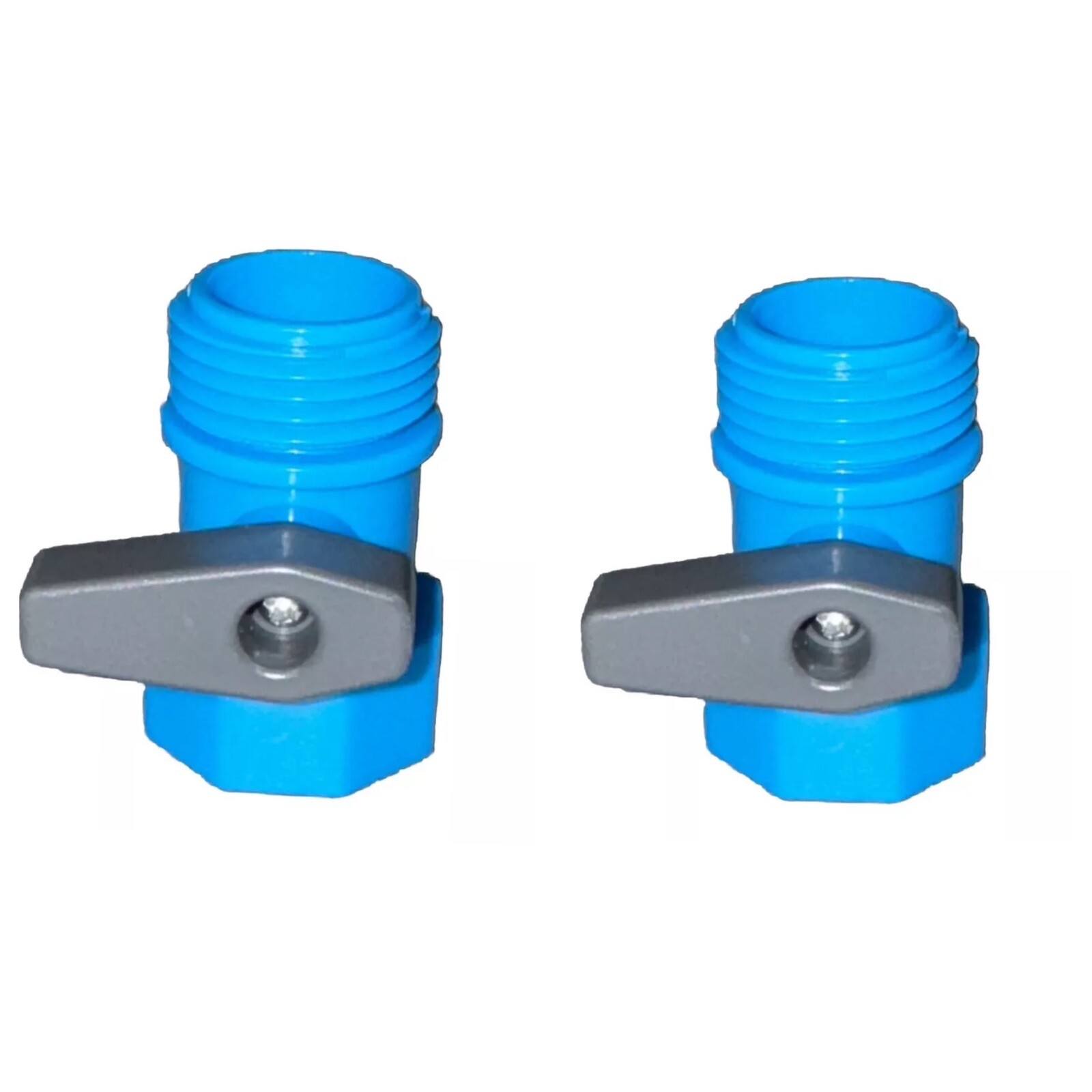 2 Pack Garden Hose Shut Off Valve Water Pipe Faucet Connector Plastic gallery