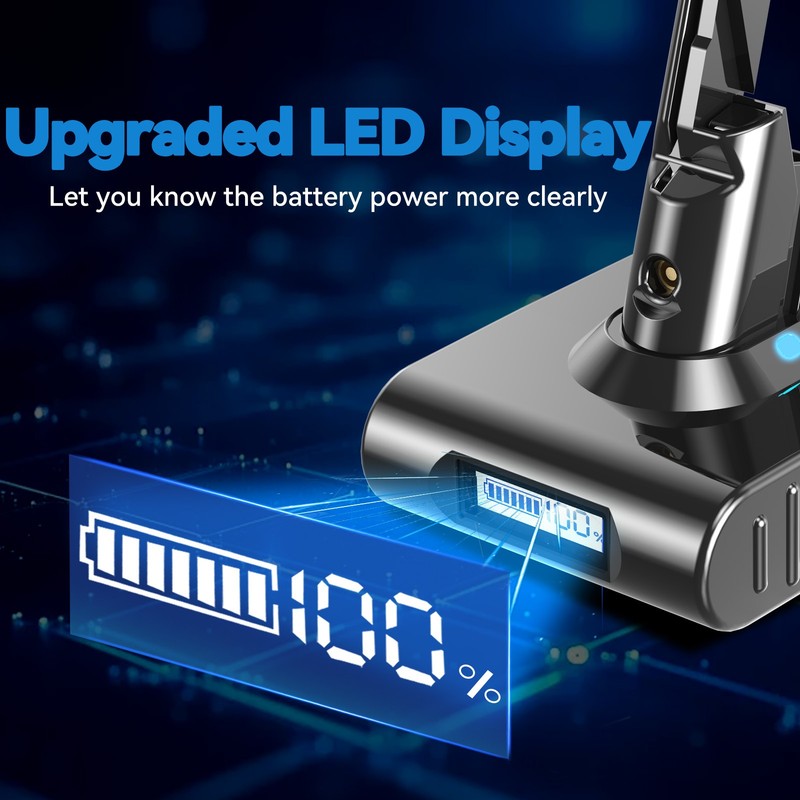 For Dyson V7 Battery SV11 Extra Trigger Motorhead Pro 9000mAh lithium Battery gallery