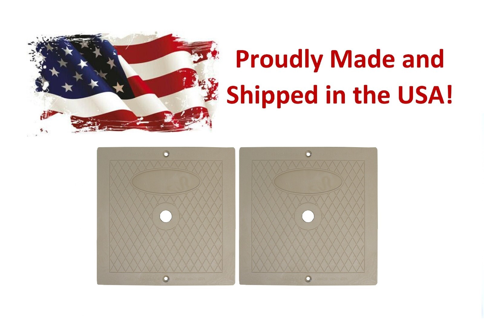 2 Pack Tan Hayward Square 10" Pool Skimmer Deck Lid SP1082 SPX1082E Aftermarket gallery