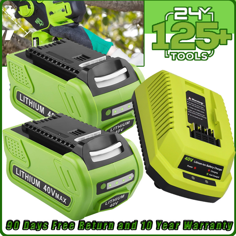 Battery For Greenworks 40V Lithium G-MAX Battery &Charger 29472 20292 206722 gallery