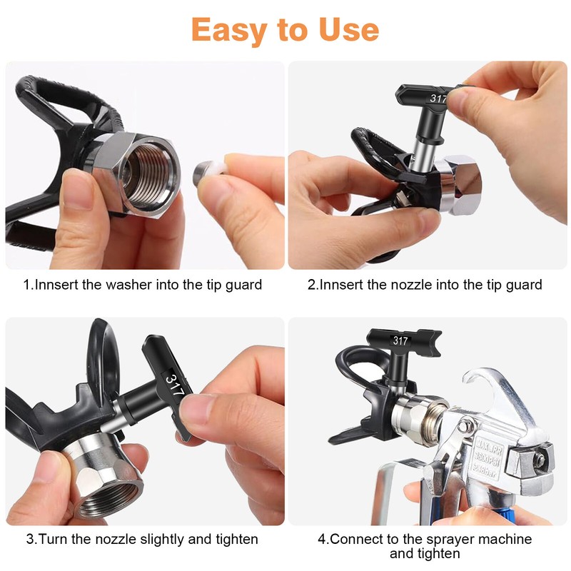 10x Reversible Paint Sprayer Tip 109-621 Nozzle Tips for Airless Paint Spray Gun gallery