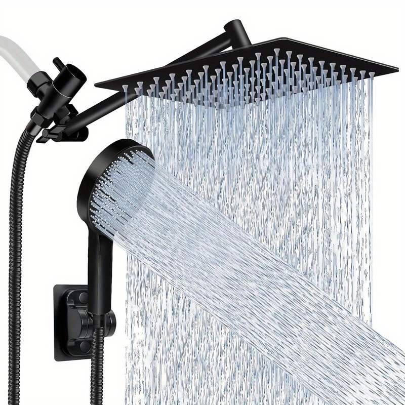 High Pressure Rainfall Shower Head Combo Handheld Bathroom Shower Set gallery