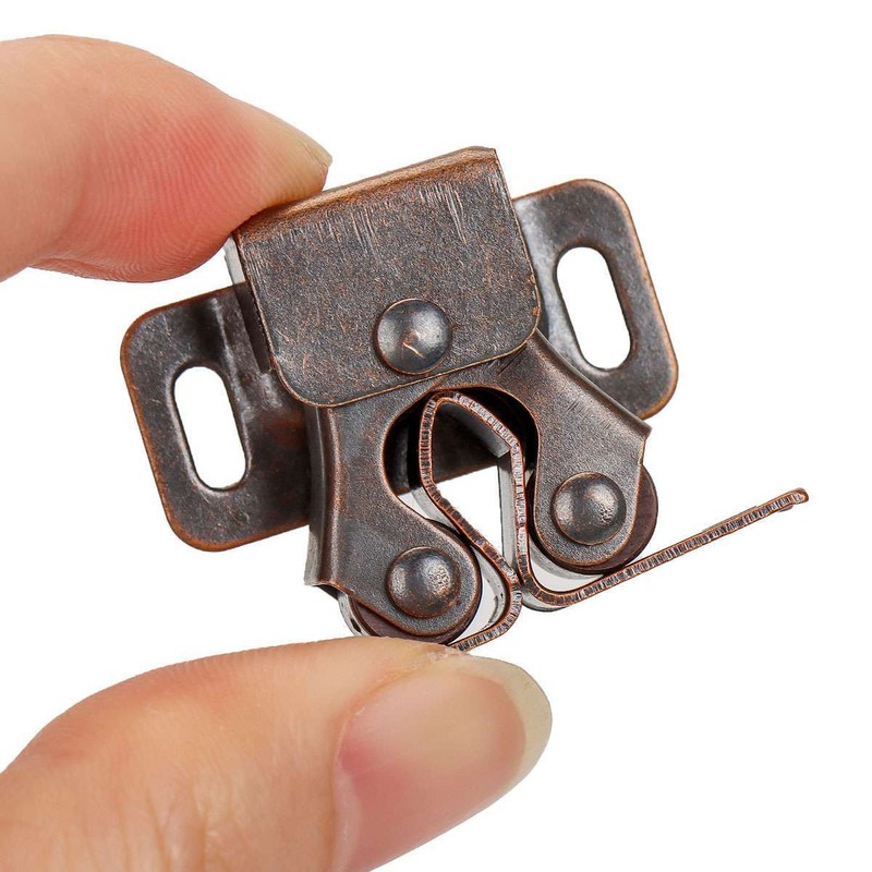 4/8/12pack Double Roller Catch Cupboard Cabinet Door Closet Latch Brown/Silver gallery