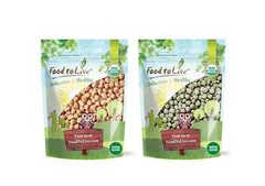 Organic Pulses Bundle, 2 Pack – Chickpeas (5 LB) and Whole Green Peas (5 LB)