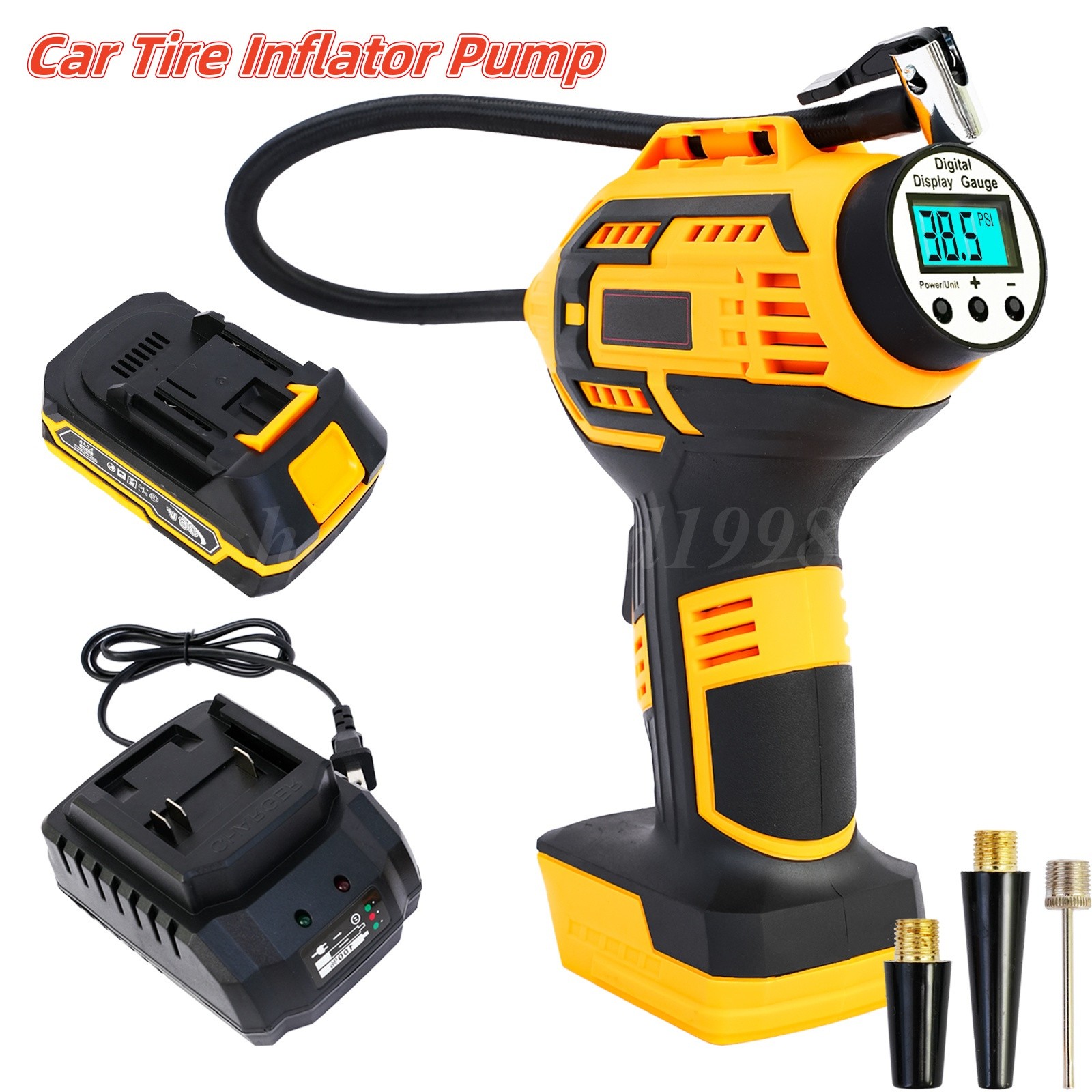 20V POWER Portable Tire Inflator Portable Air Compressor, Cordless Car Tire Pump gallery