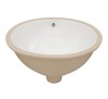 Oval Vessel Undermount Bathroom Sink - 18X15 Inch, White Ceramic, Modern Art Bas gallery
