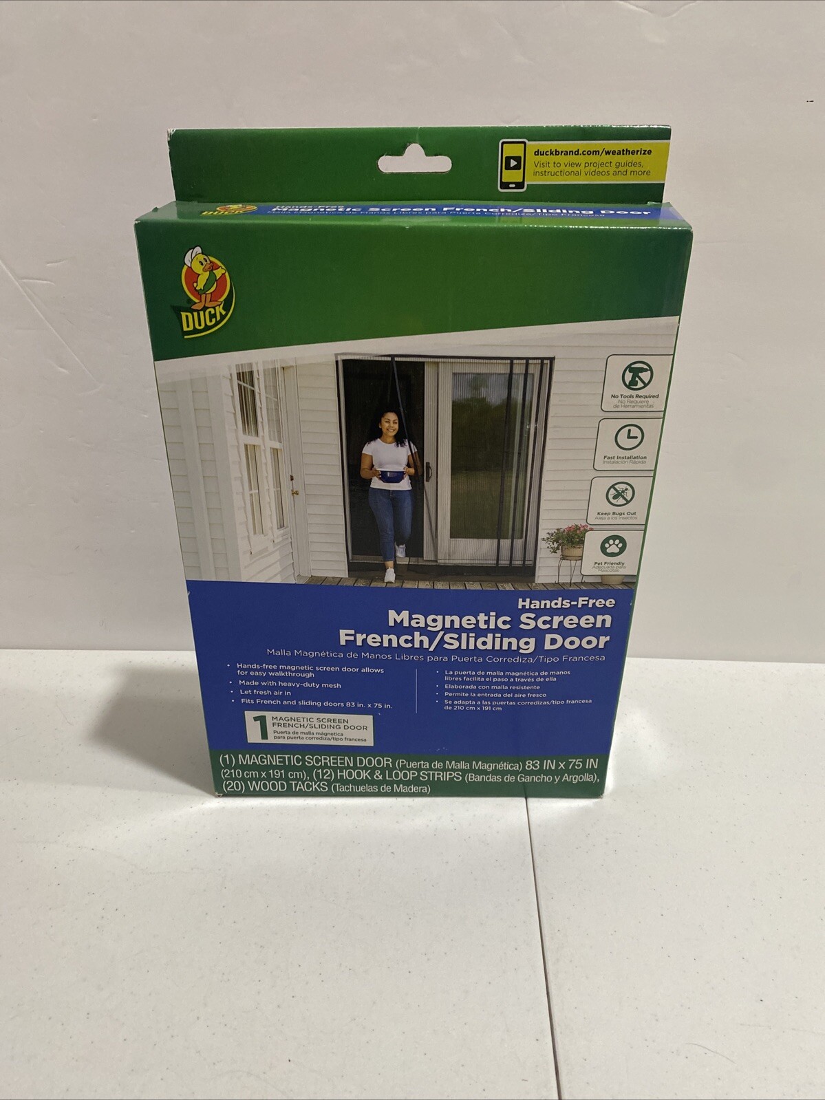 New Duck Hands-Free Magnetic Screen for French/Sliding Doors 75 in. x 83 in. gallery