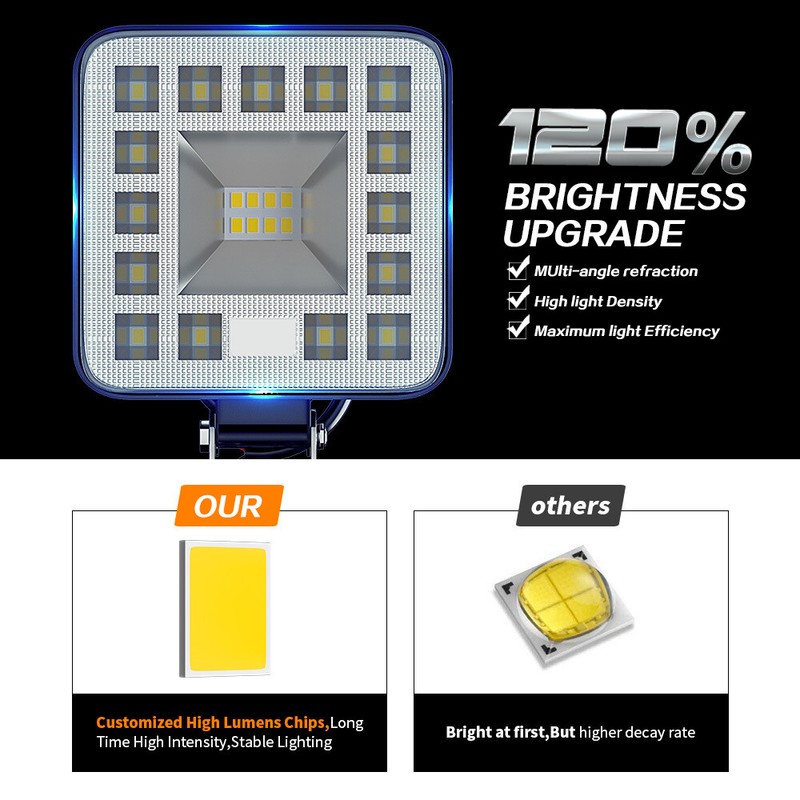 69W SNOW BLOWER THROWER LED PODS LIGHT BAR Spotlight FOG LAMP gallery
