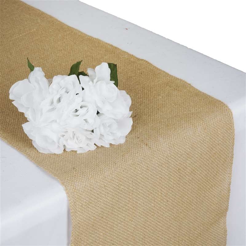 BURLAP TABLE RUNNER 14x108" Rustic Natural Primitive Wedding Party Catering gallery