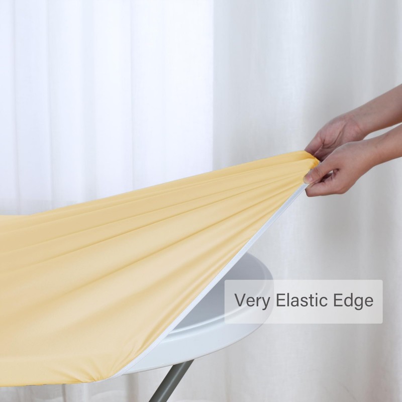 Reversible Waterproof Round Tablecloth - Elastic Stretch, Stain Resistant, 30"-3 gallery
