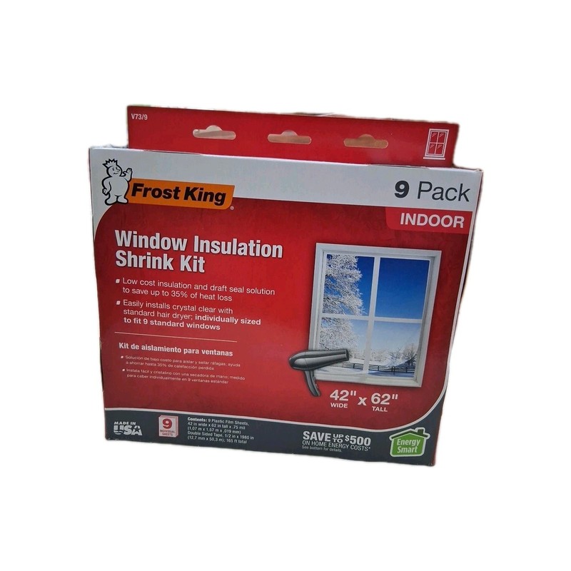 Frost King Window Winterizing Insulation Shrink Kit 42in x 62in 9 Pack gallery