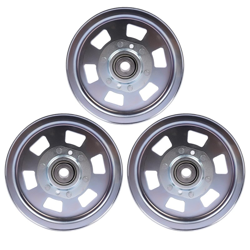 3Pcs Flat Idler Pulley Replacement for Bad Boy ZT & MZ Series 48"-72" Decks gallery