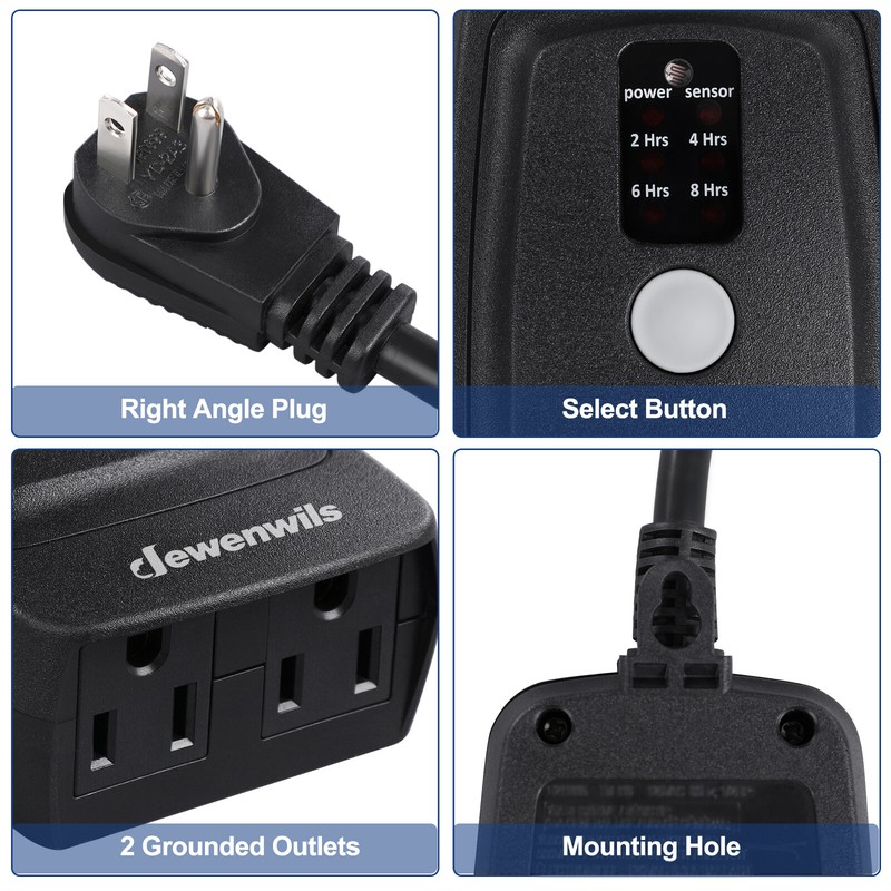 DEWENWILS Outdoor Light Sensor Timer with Remote Plug in Outlet Timer Waterproof gallery