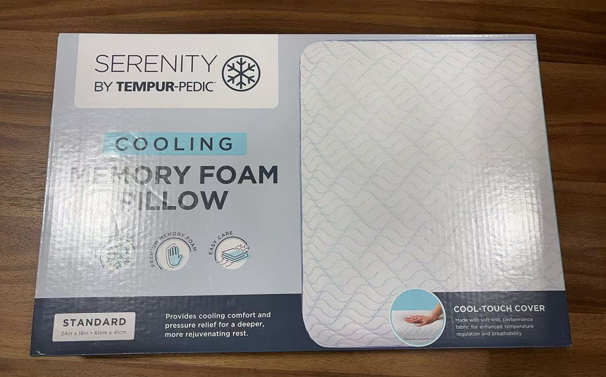 Serenity by Tempur-Pedic Cooling Memory Foam Pillow 61cm*41cm gallery