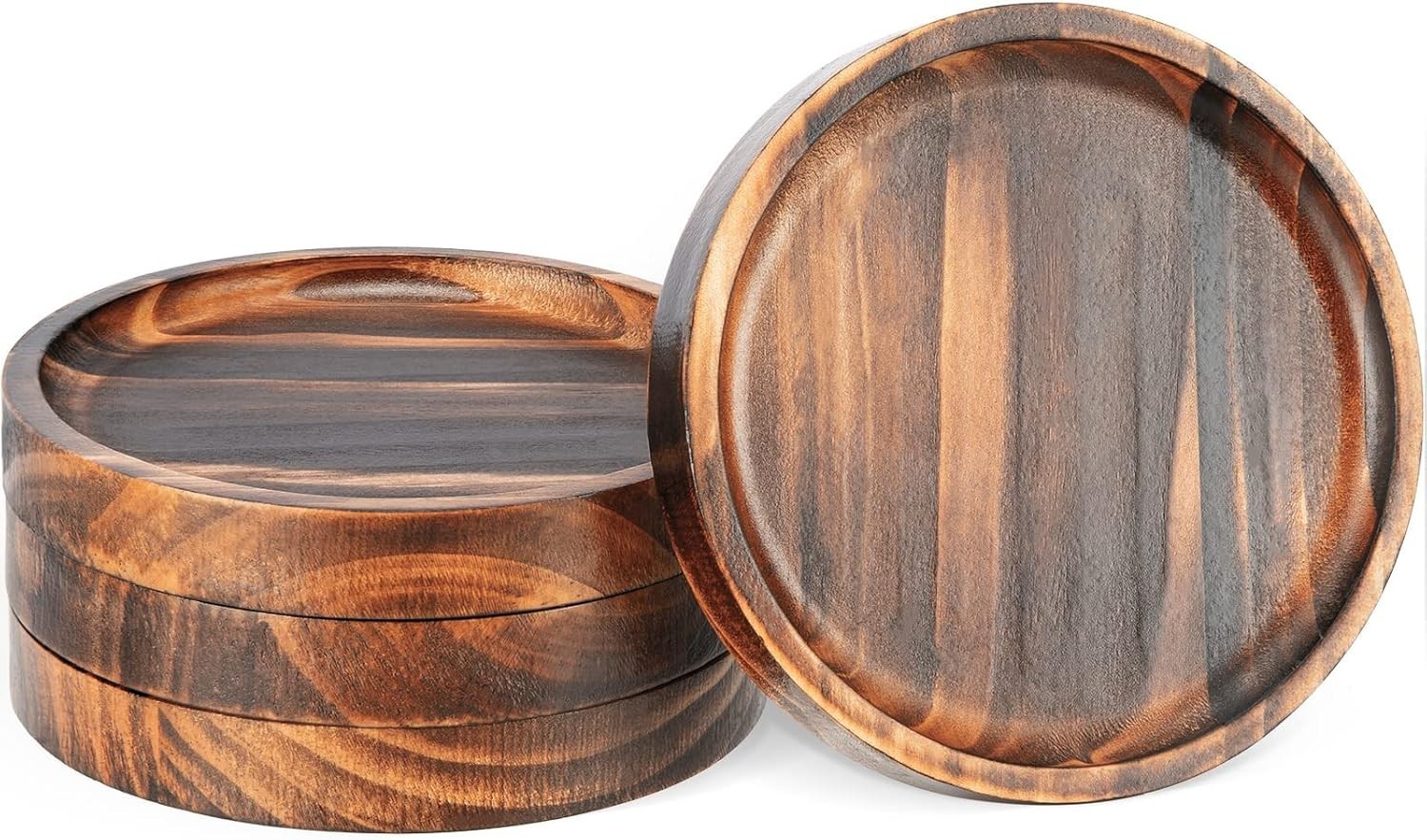 Wooden Coasters for Drinks - Natural Wood Drink Coasters Set for Modern Home gallery