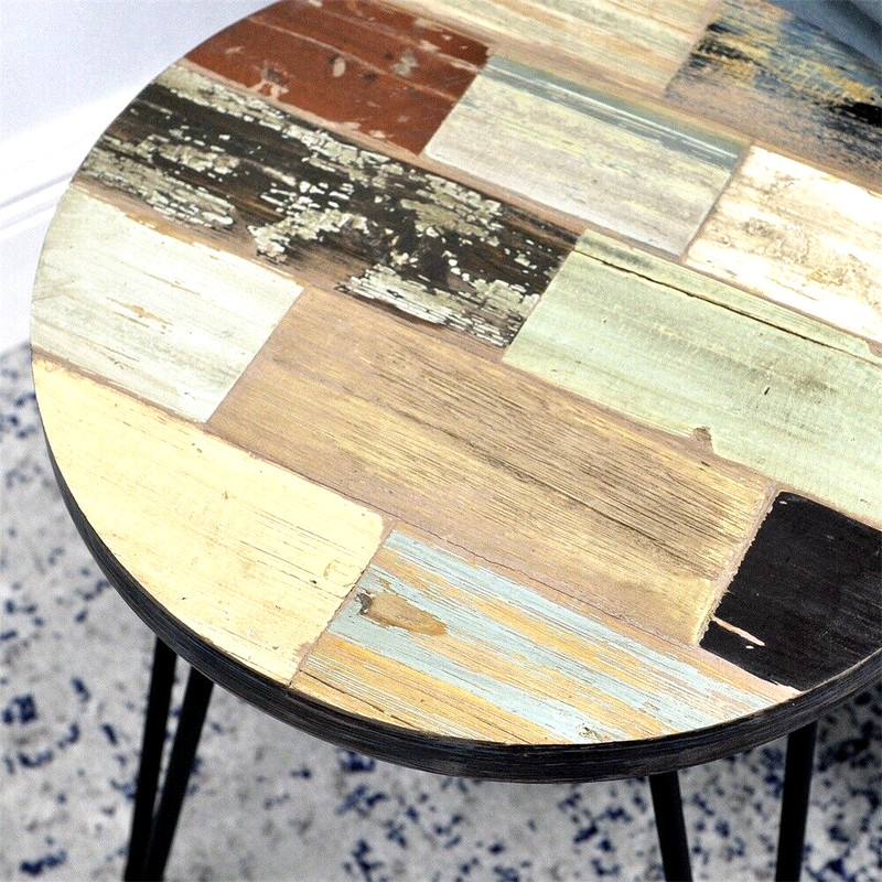 Greenage Side Table Solid Reclaimed Wood for Small Spaces Coffee Sofa End Table gallery