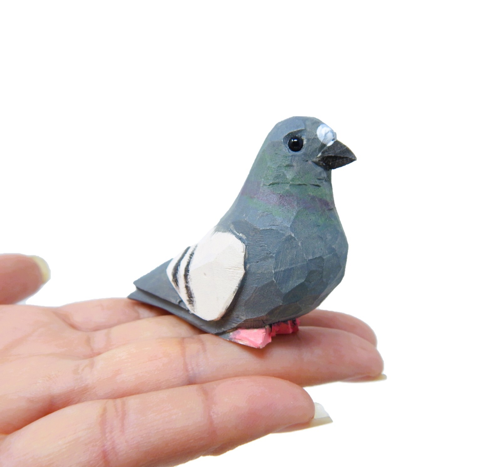 Pigeon Figurine Handmade Miniature Bird Statue Carve Decor Garden Art Sculpture gallery
