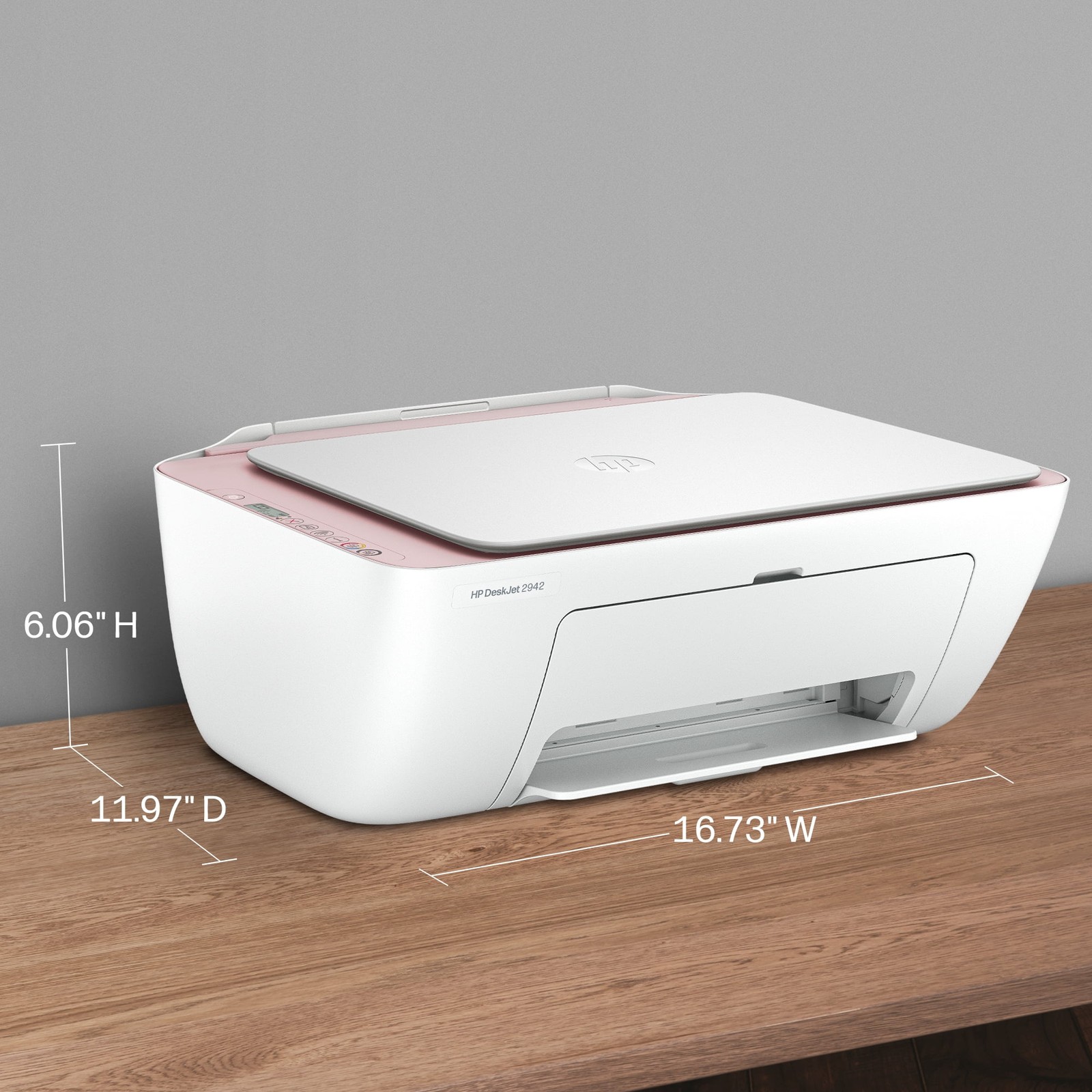HP DeskJet 2942 Wireless All-in-One Color Inkjet Printer, Pale Rose gallery