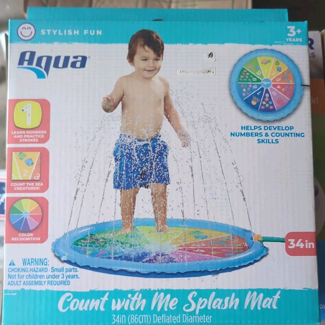 Splash Mat Inflatable Count With Me Learning Fun Creatures Color Recognize New! gallery