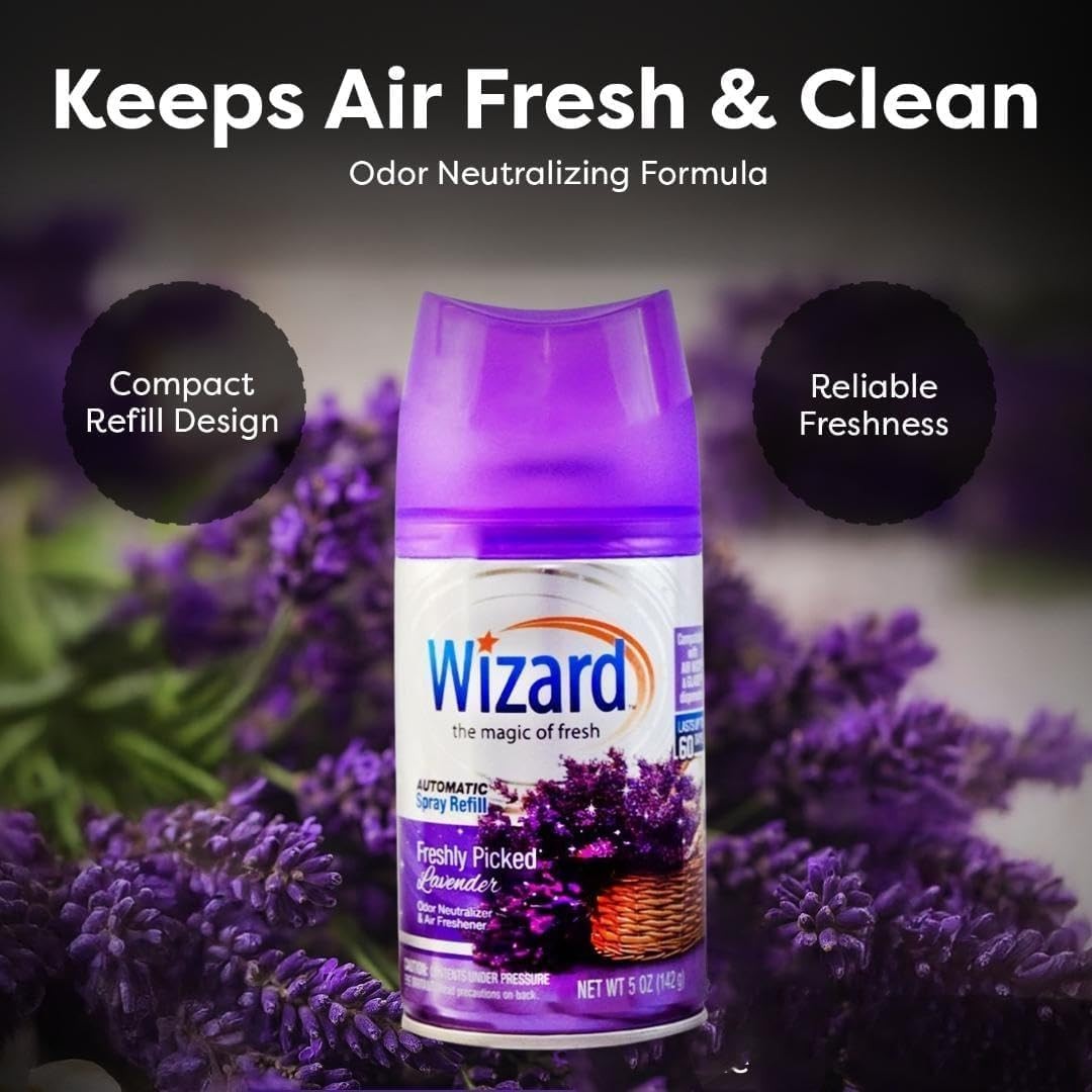 3 WIZARD AUTOMATIC SPRAY REFILLS – 5 oz PICKED LAVENDER gallery