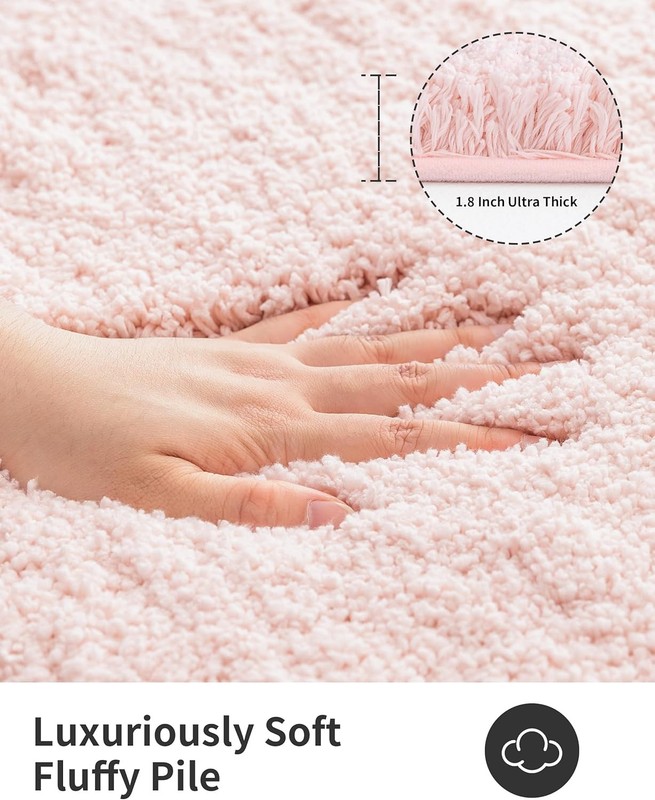 Plush Microfiber Bath Mat Non Slip Super Absorbent Washable Soft Bathroom Rug gallery