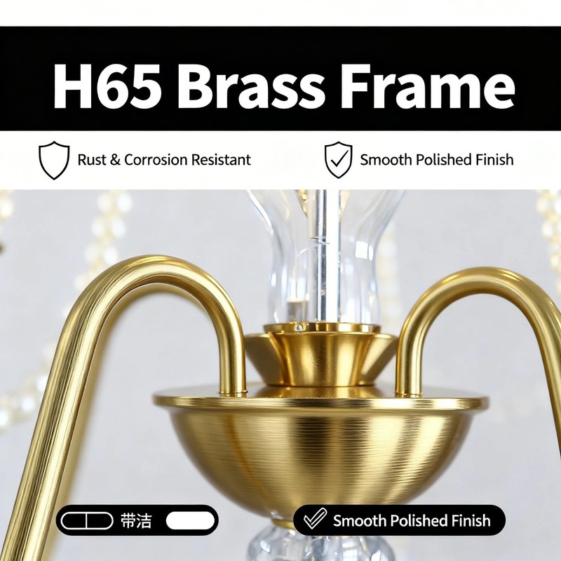 Simple American Style 3-Light Solid Brass Chandelier gallery