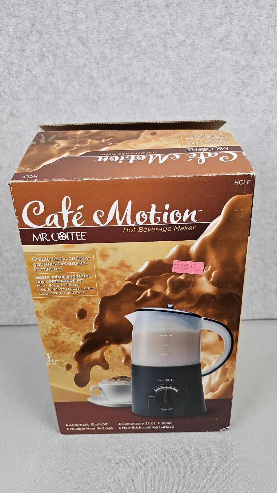 Mr. Coffee Café Motion Hot Beverage & Cocoa Maker Model HCLF Black NEW OPEN BOX gallery