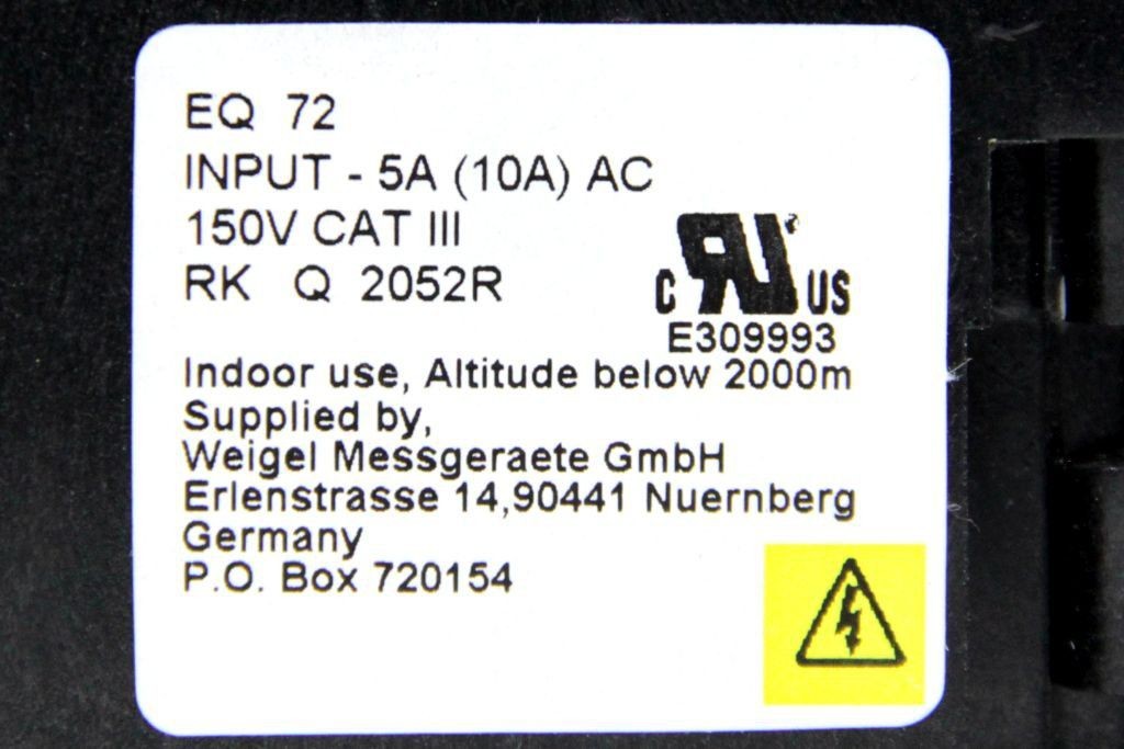 Weigel Eq 72 Analog Ammeter Ampere Meter Built-in Measuring Device 0 5.2 kA gallery