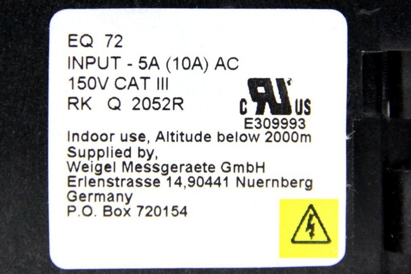 Weigel Eq 72 Analog Ammeter Ampere Meter Built-in Measuring Device 0 5.2 kA gallery