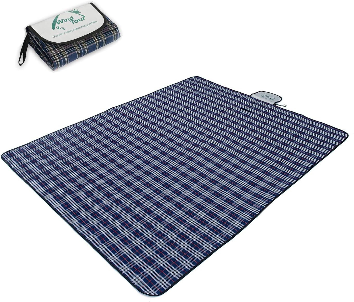 Waterproof Picnic Blanket with Carry Strap - Foldable Sandproof Outdoor Mat for gallery