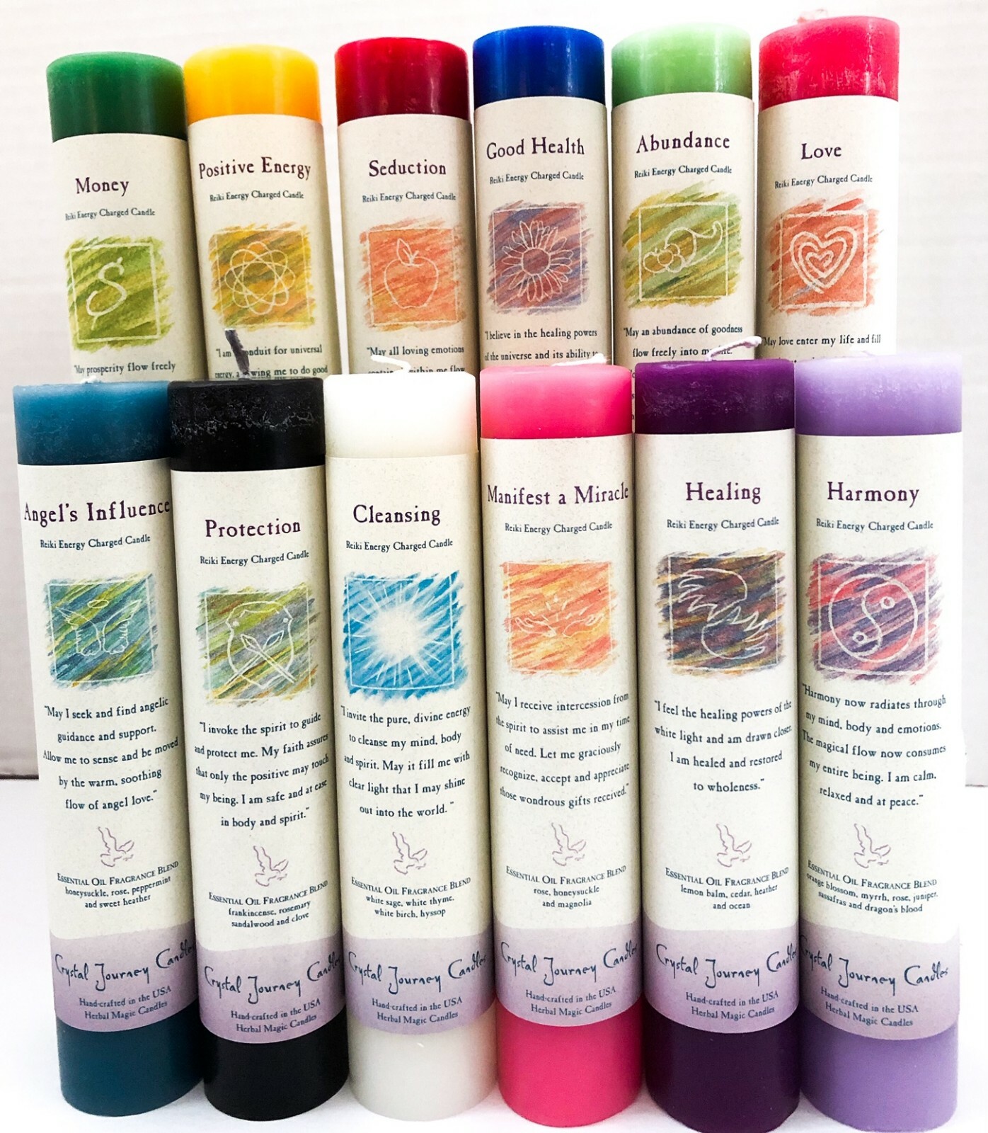 Crystal Journey Reiki Charged Candle - Herbal Magic Pillar - Free Shipping! gallery
