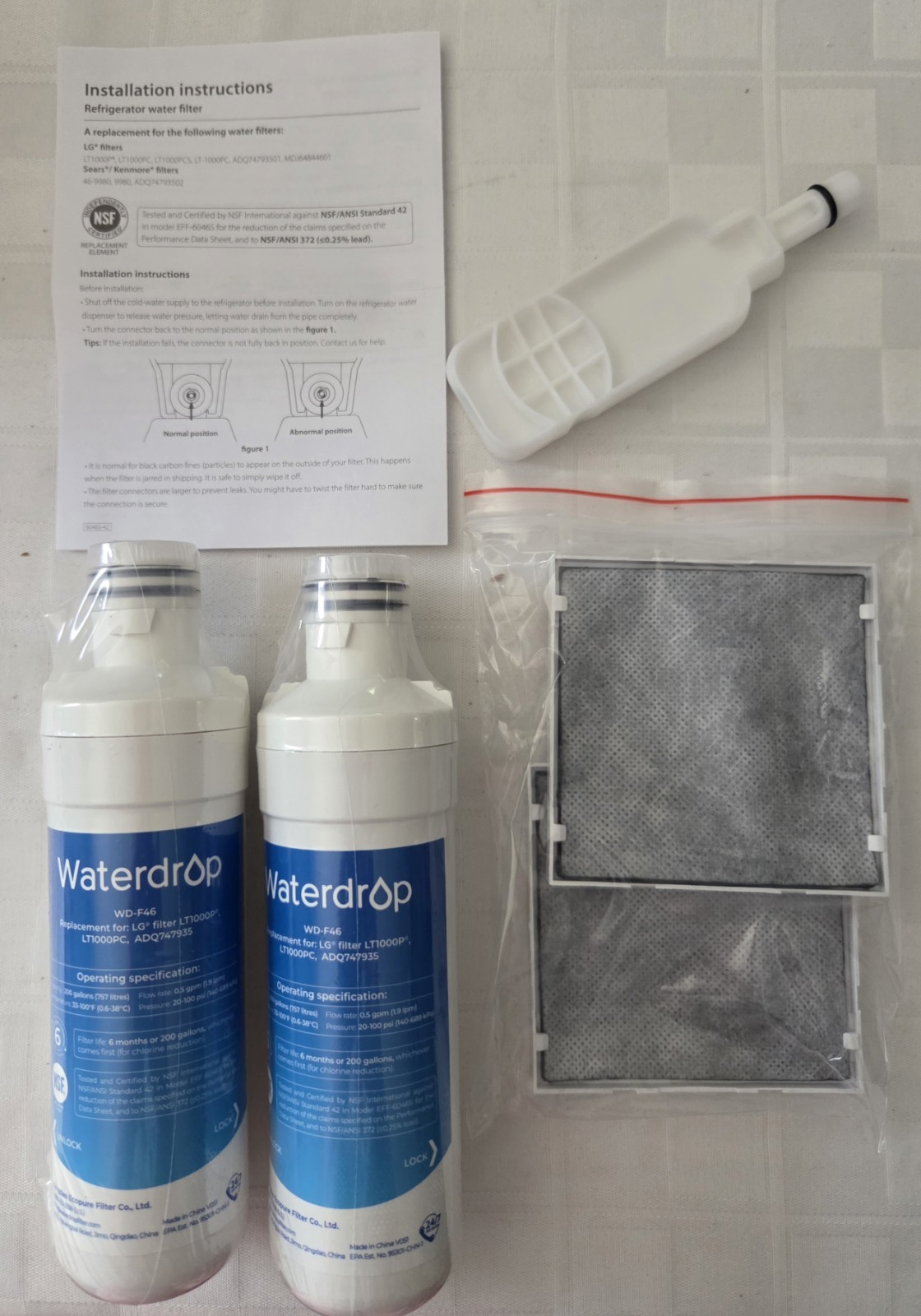 Waterdrop Water Filter 2-Pack WD-F46 Lot Of (2) New Sealed gallery
