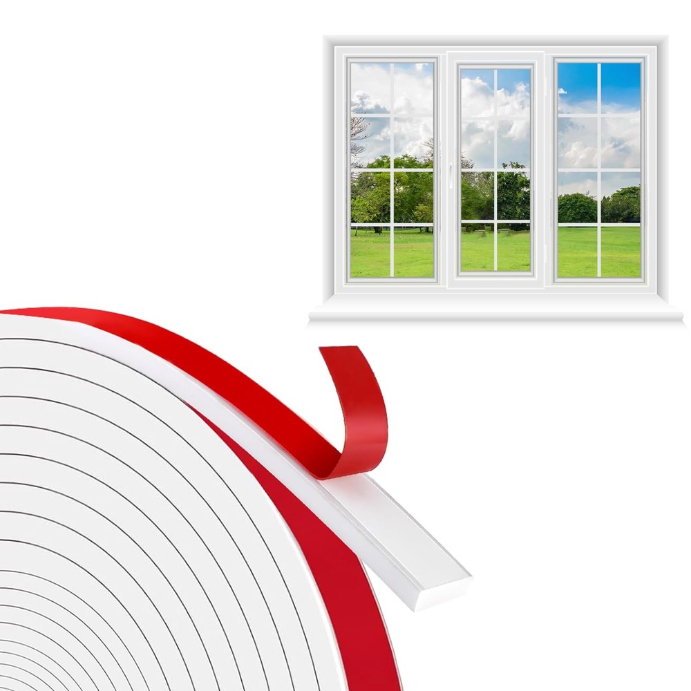 Window Grid Kit, 0.59inx36ft Window Grille Inserts Grid Kit, White TPE Self-A...